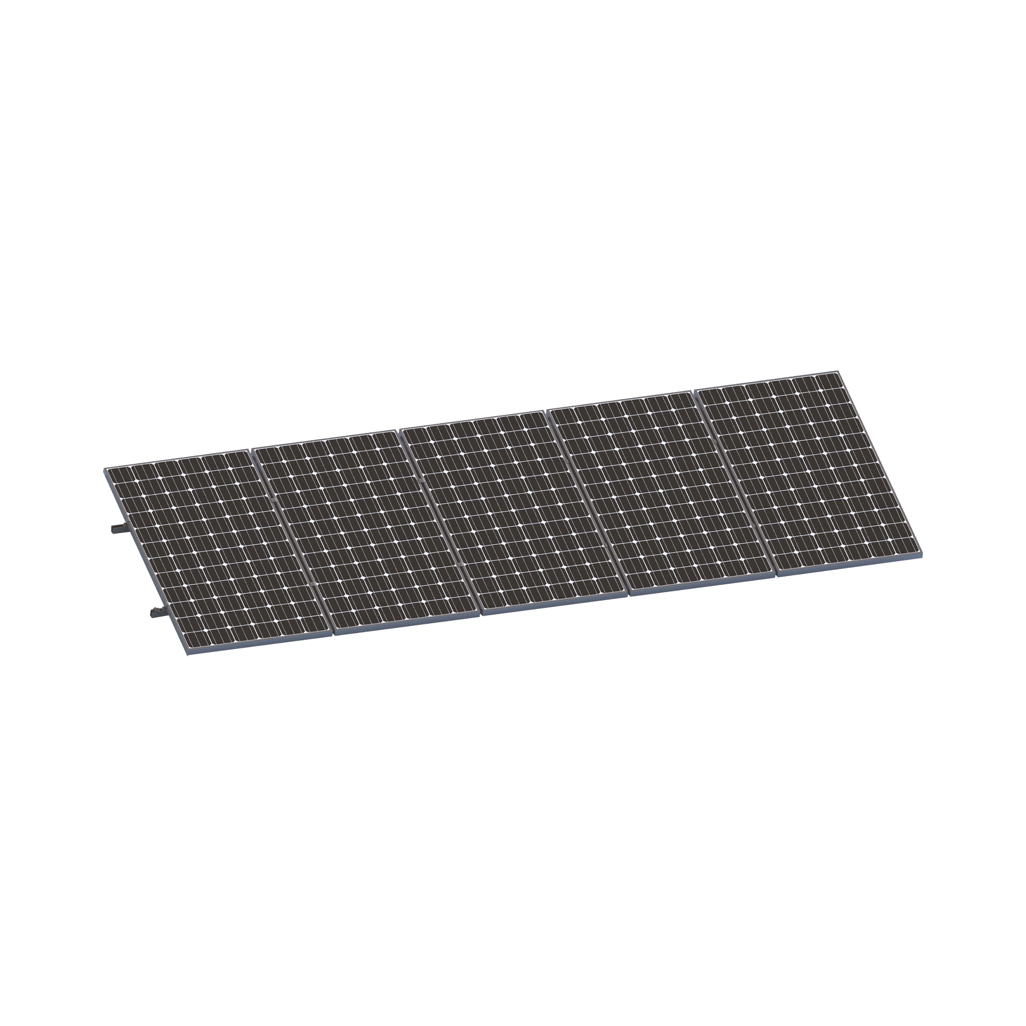 VEKTORMINIKIT1X5|Kit De Minirieles Para Panel Solar Arreglo 1X5 Para Instalaci??n Plano En L?ímina